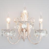 Бра Eurosvet 3305/3 белый с золотом/прозрачный хрусталь Strotskis