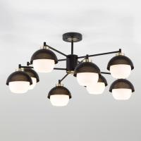 Люстра на штанге Eurosvet 70106/8 черный Smart a044935