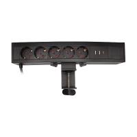 Блок розеток LE4 (5 секции 2 USB + 1 type-C беспроводная зарядка) Mebax 00-00002875