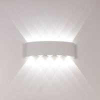 Уличный настенный светильник AM Group AM307-10X1W WH4000K