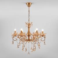 Подвесная люстра Eurosvet 10109/6 бронза/тонированный хрусталь Strotskis