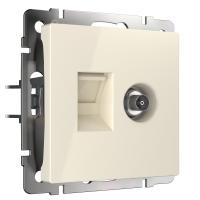 Розетка Werkel TV/RJ-45 6 кат слоновая кость W1181303