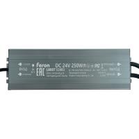 Трансформатор электронный для светодиодной ленты Feron LB007 250W 24V IP67 (драйвер) 53083