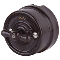 Выключатель Retro двухклавишный на 4 положения коричневый WL18-01-05 Werkel