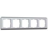 Рамка Stream на 5 постов серебряный WL12-Frame-05 Werkel