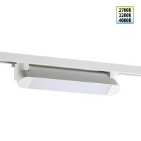 Трековый однофазный двухжильный светильник с переключателем цветовой температуры Novotech Port Iter 359793