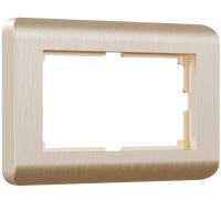 Рамка для двойной розетки шампань WL12-Frame-01-DBL Werkel