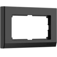 Рамка для двойной розетки черный WL04-Frame-01-DBL-black Werkel