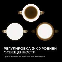 Встраиваемая светодиодная панель безрамочная Apeyron FLP 06-101