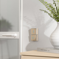 Выключатель двухклавишный с подсветкой Gallant шампань рифленый WL15-03-03 Werkel