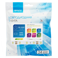 Светодиодная лента Apeyron 12В СТ 8Вт/м smd2835 60д/м IP20 800Лм/м 4000К 00-130