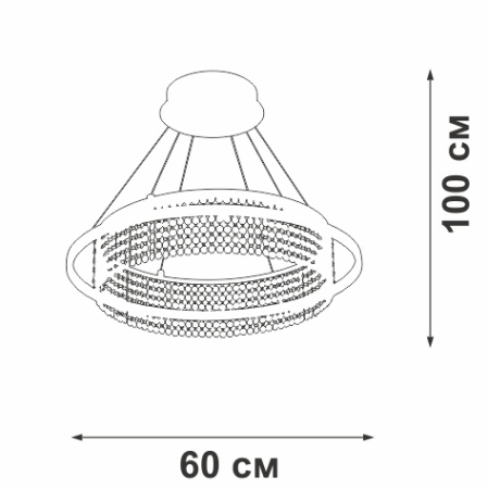 Подвесная люстра Vitaluce V5400-0/1S