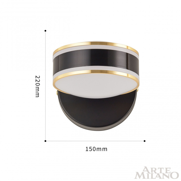Бра Arte Milano Ferrara 277599/1B BK/GD
