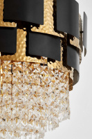 Подвесная люстра Lumina Deco LDP 7045-600 BK+GD