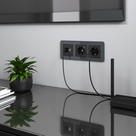 Рамка Werkel Elite на 3 поста графит W0032440