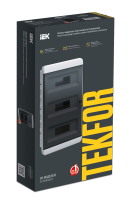 Корпус пластиковый встраиваемый ЩРВ-П-36 IP41 черная прозрачная дверь TEKFOR IEK