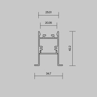 Алюминиевый профиль встраиваемый скрытого монтажа Maytoni Led Strip ALM-3542-B-2M 632015