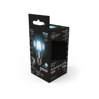 Лампа светодиодная филаментная Gauss E27 10W 4100К прозрачная 102802210