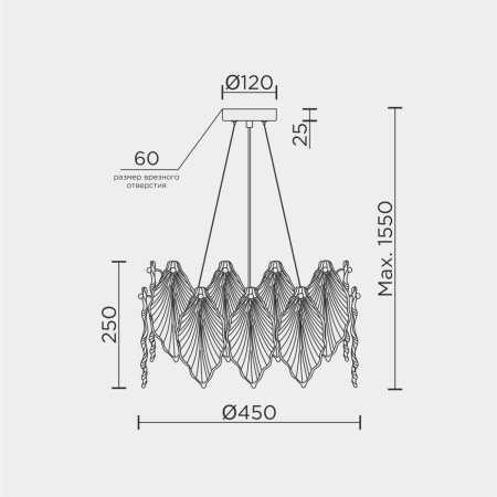 Подвесная люстра Modelux ML.2293.450 GD