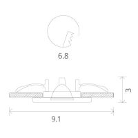 Встраиваемый светильник Arte Lamp Aqua A2024PL-1WH