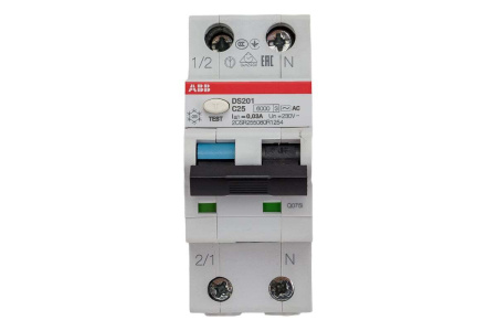 Дифференциальный автомат ABB DS201 C25A 30mA тип АС