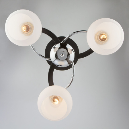 Потолочная люстра Eurosvet 9654/3 хром/черный