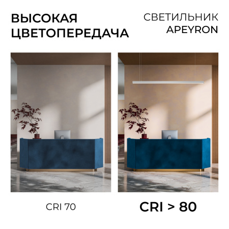 Линейный подвесной светильник Apeyron Levia 30-40