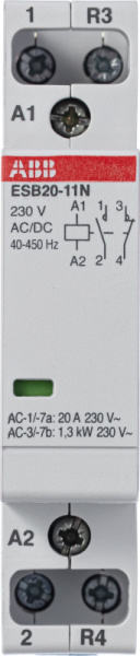 Модульный контактор ABB ESB-20-11 (20А 1НО+1НЗ) катушка 230В AC/DC