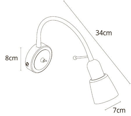 Бра Arte Lamp Lettura A7009AP-1BK