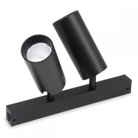 Трековый однофазный светильник AM Group Plain Opal AM590 2X10W 4000K BK