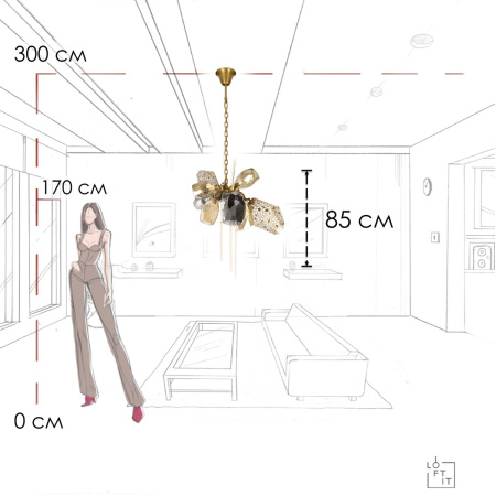 Подвесная люстра Loft IT Britannica 10401/600S