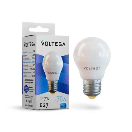 Лампа светодиодная E27 7W 4000К матовая VG2-G45E27cold7W 7053