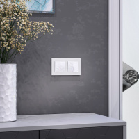 Выключатель Werkel Hammer двухклавишный с подсветкой белый W1220101