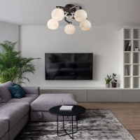 Потолочный светильник Eurosvet 9654/5 хром/черный