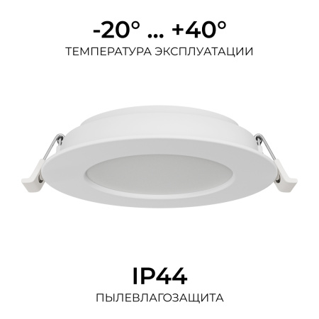 Встраиваемая светодиодная панель Apeyron 3 ССT 06-163