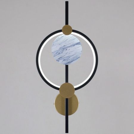 Настенный светильник Reluce 03213-0.2-01 BK+GD