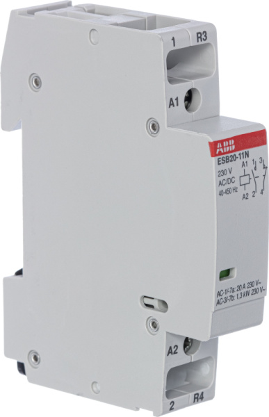Модульный контактор ABB ESB-20-11 (20А 1НО+1НЗ) катушка 230В AC/DC