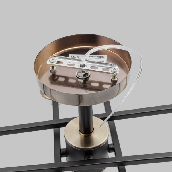 Люстра на штанге IMEX MD.4212-8-S-BK+AB