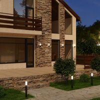 Уличный настенный светодиодный светильник Elektrostandard 1534 Techno Led черный