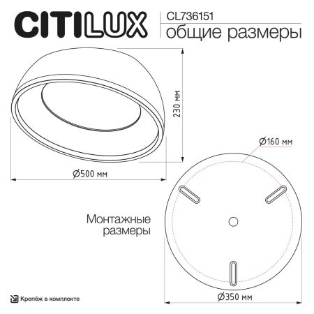 Потолочный светильник Citilux Floom CL736151
