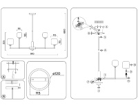 Люстра на штанге Ambrella Light High Light LH53019