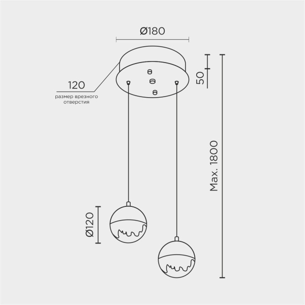 Подвесной светильник Modestyle MS.2345.2 GD