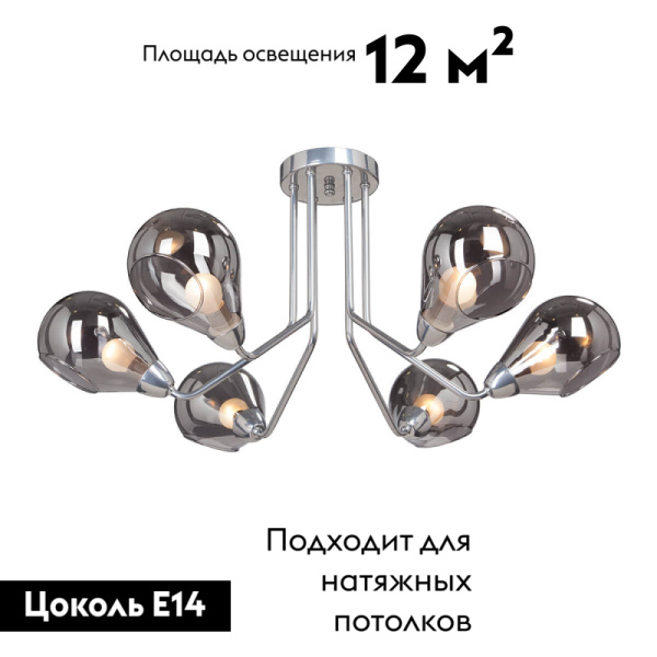 Потолочная люстра Vitaluce V4869-9/6PL