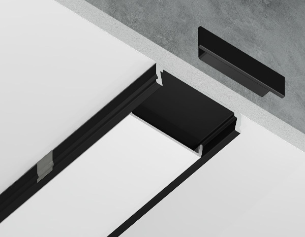 Алюминиевый накладной профиль Ambrella Light Alum Profile GP1800BK