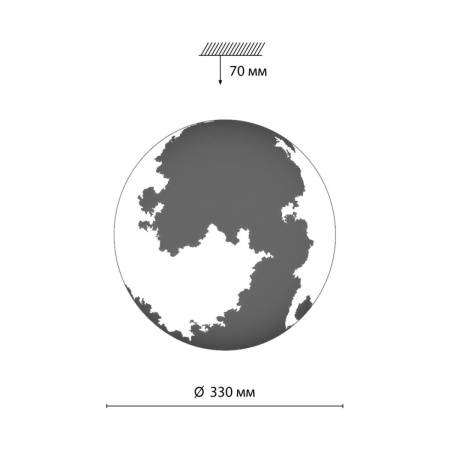 Настенно-потолочный светильник Sonex Pale Moon 3084/CLN