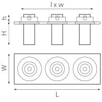 Встраиваемый светодиодный спот Lightstar Intero Tubo (217536+217264+217264+217264) i536264