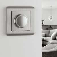 Рамка Stream на 1 пост серебряный WL12-Frame-01 Werkel