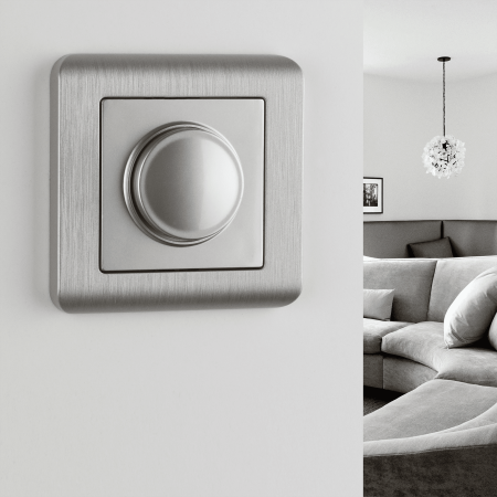 Рамка Stream на 1 пост серебряный WL12-Frame-01 Werkel