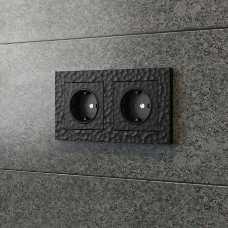 Рамка Werkel Hammer на 2 поста черный W0022408