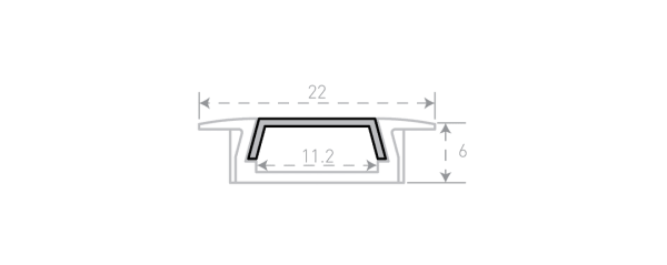 Алюминиевый профиль SWG RC-2206-BL 020195